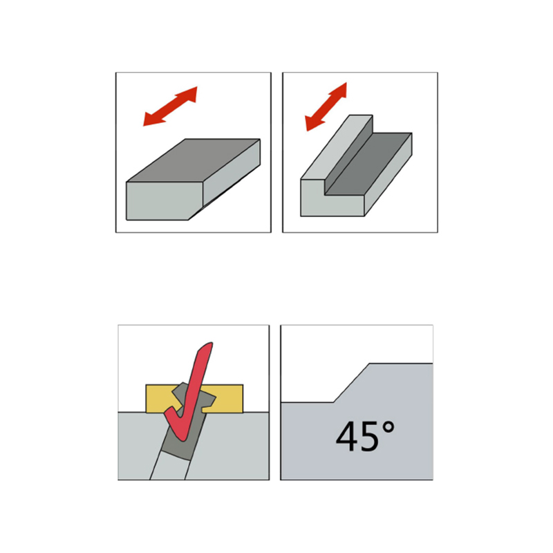  面铣刀，Kr=45°