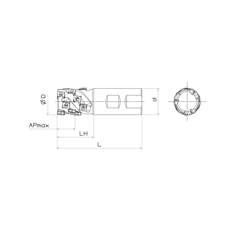  玉米铣刀HOLDER，Kr=90°