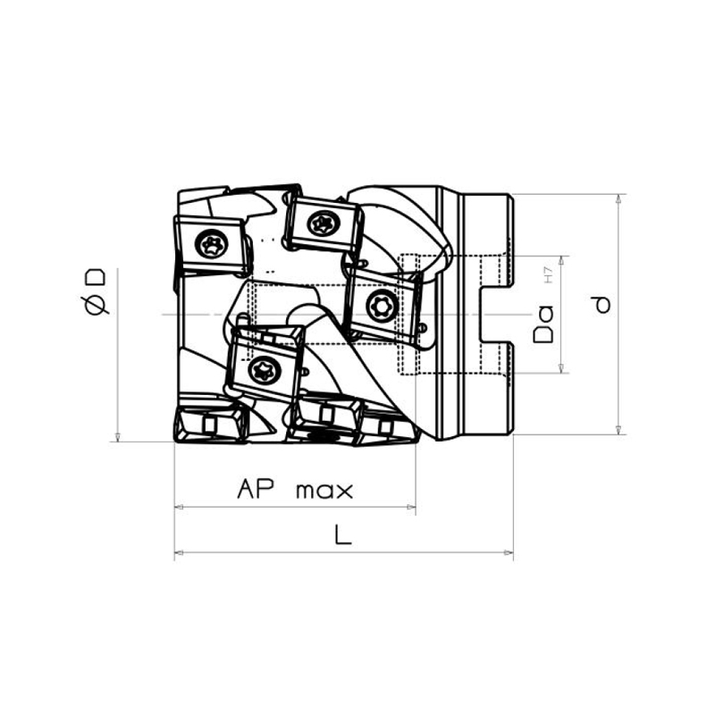  玉米刀架，Kr=90°