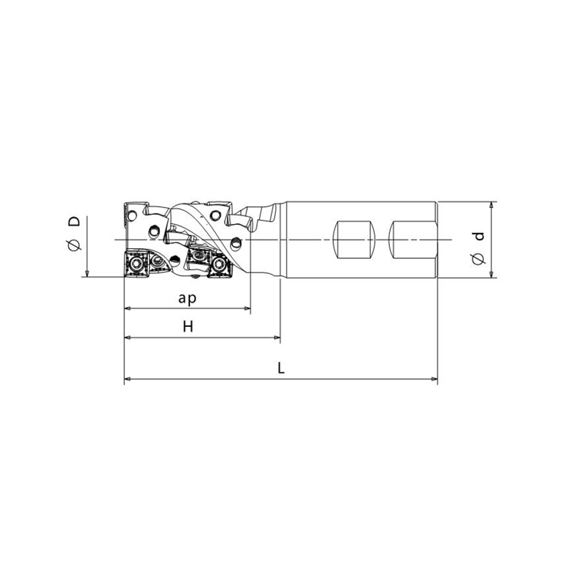  玉米铣刀HOLDER，Kr=90°